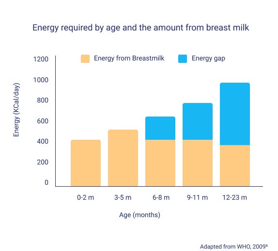 Energy Provision From Breastmilk and the Energy Gap